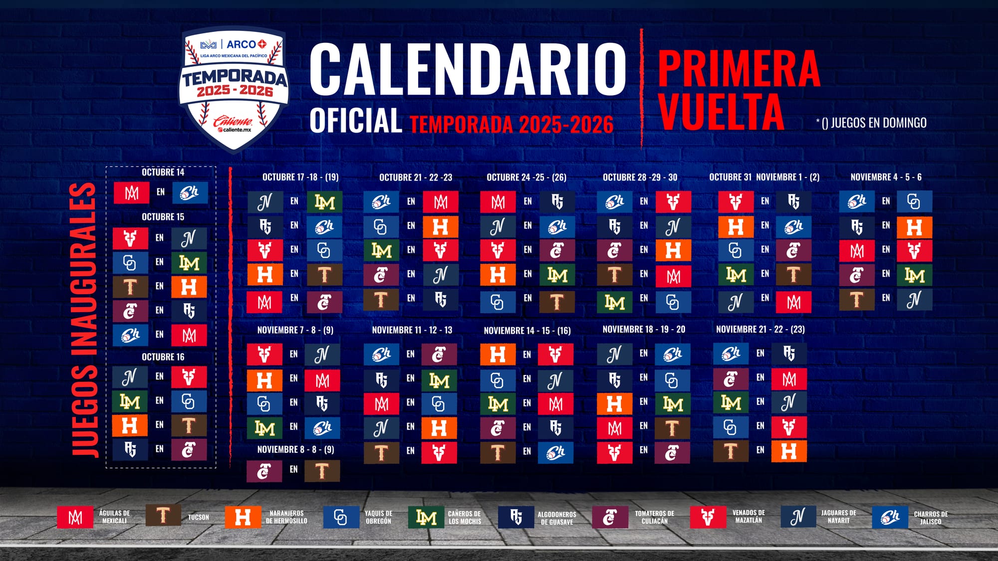 Calendario LMP 2025-2026