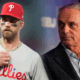 Bryce Harper y Rob Manfred