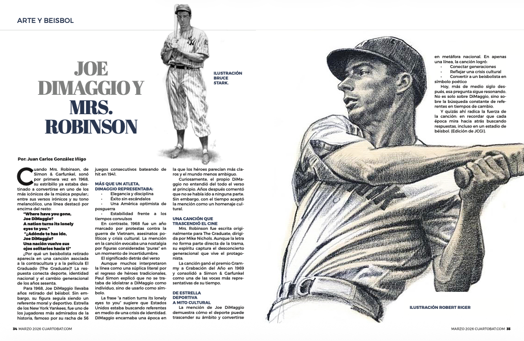 Joe Dimaggio y Mrs. Robinson