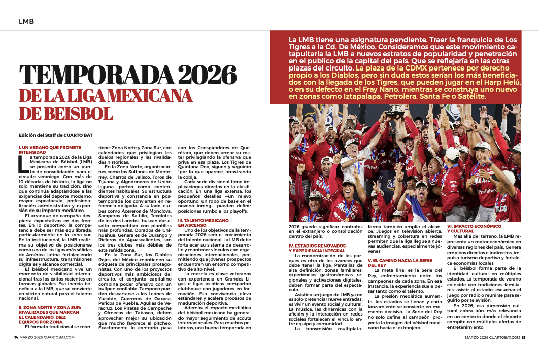 Temporada 2026 de la LMB